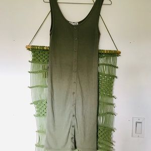 Bodycon Green Button Down Dress NWT